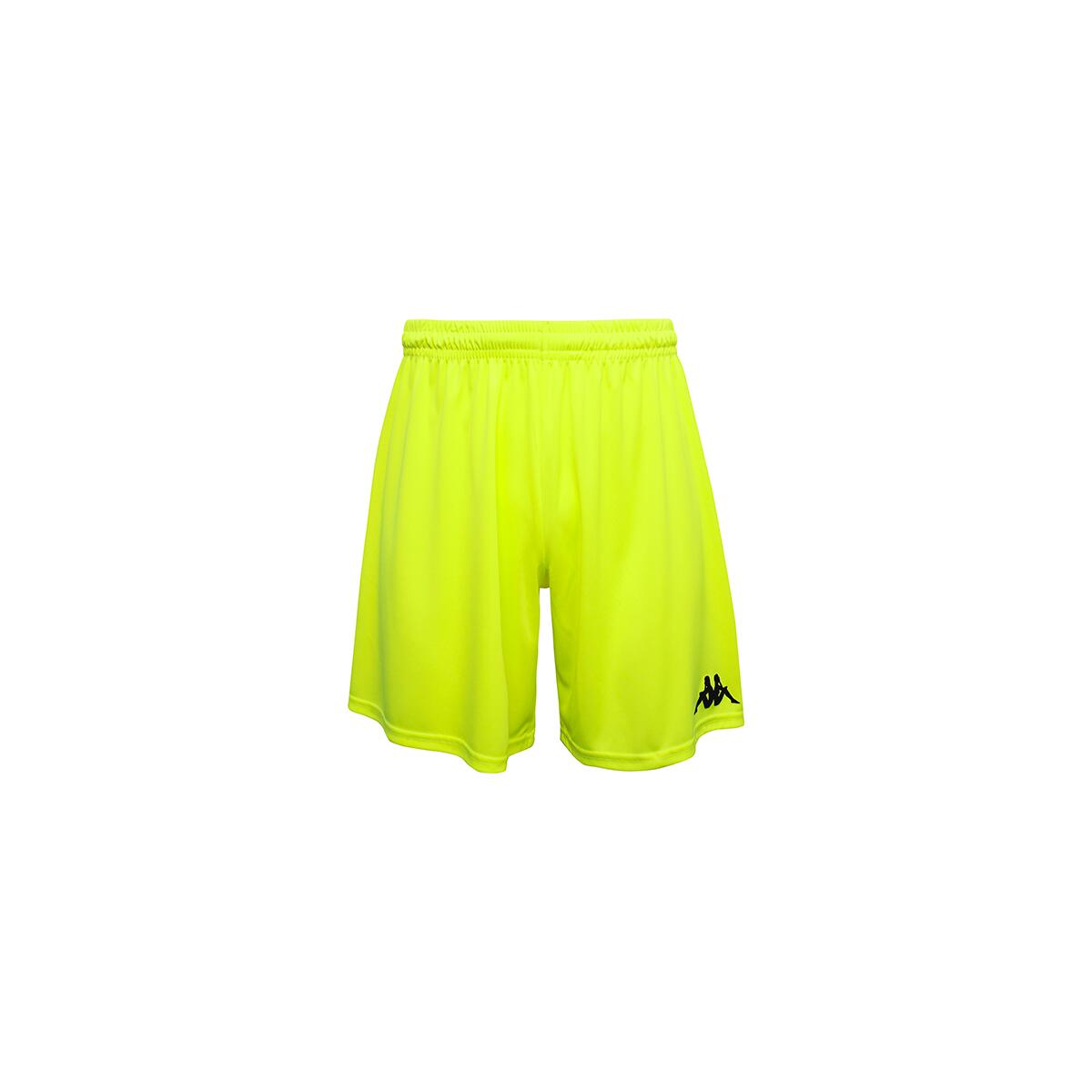 KAPPA pantaloncini da bambino in poliestere giallo da calcio