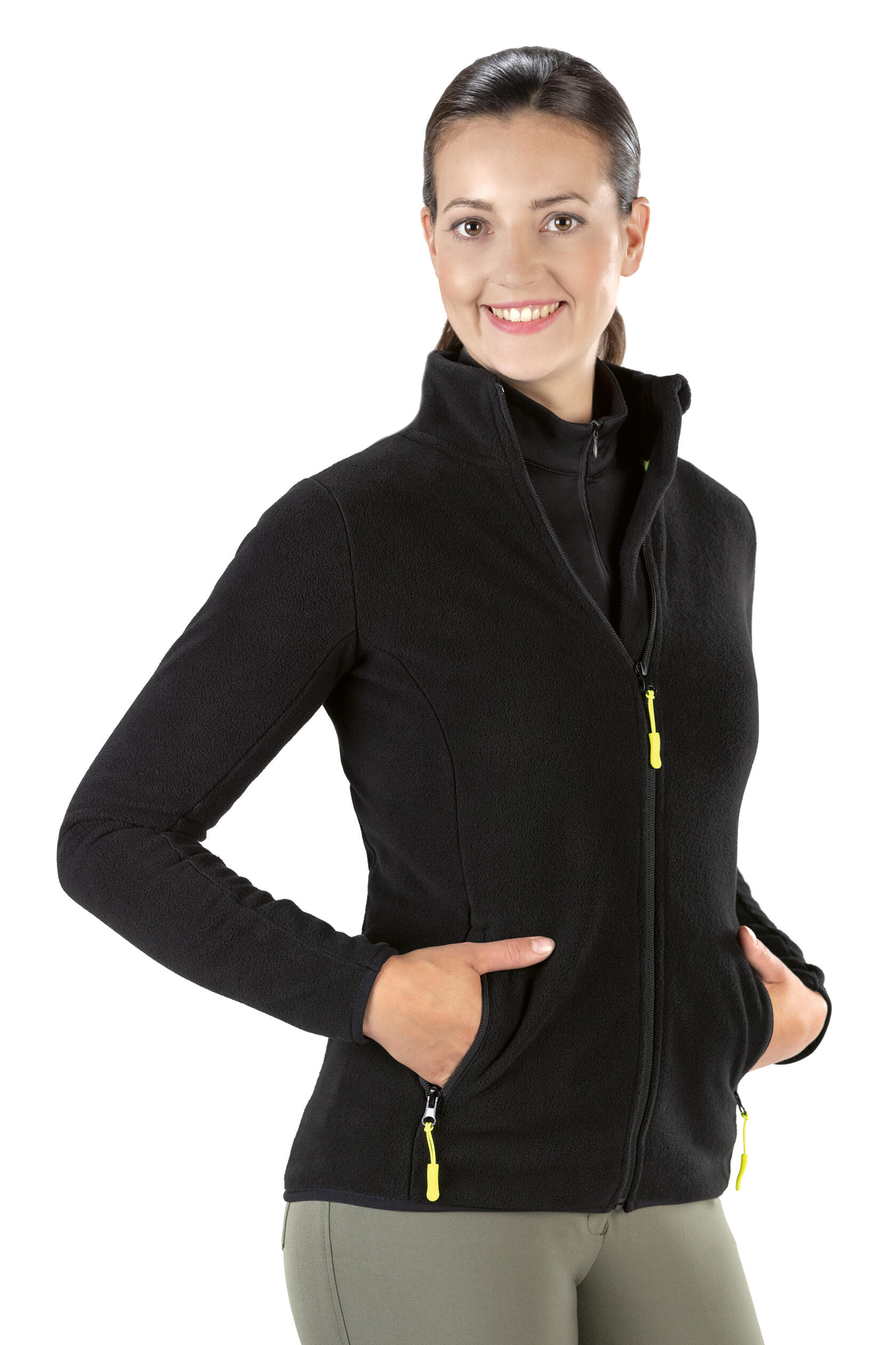 Damen Fleecejacke Anna schwarz 2/6