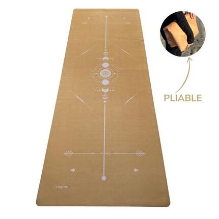 Tapis de yoga Voyage Totem Jaune Or