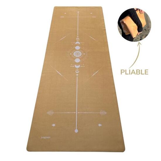 Tapis de yoga Voyage Totem Jaune Or