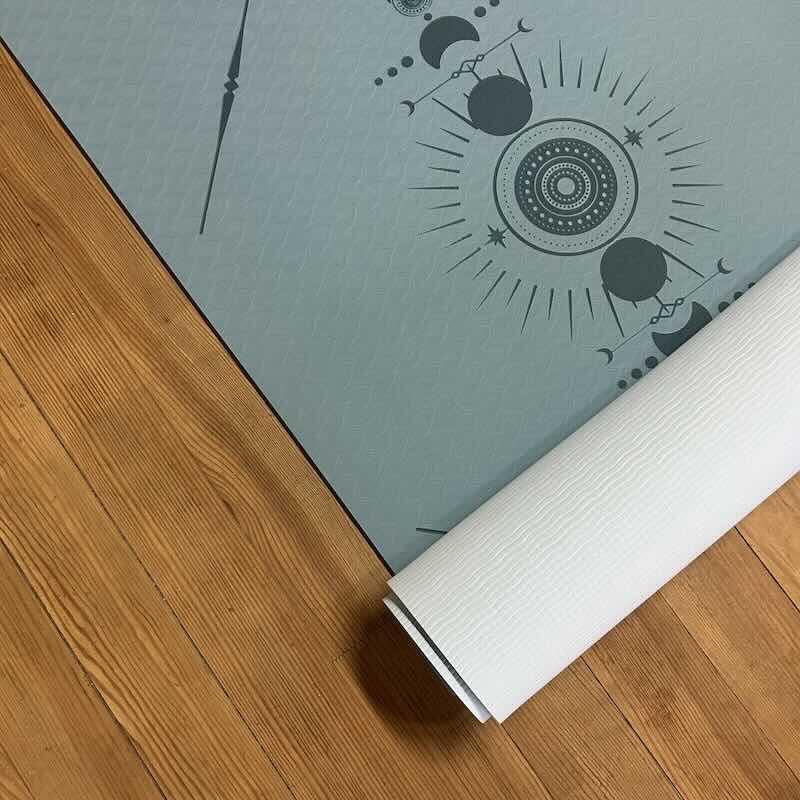 Tapis de yoga épais Yomad Totem 8 mm Bleu gris
