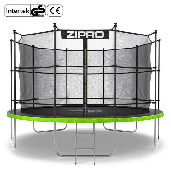 Trampoline rond Jump Pro 12FT 374 cm avec échelle, filet de protection intérieur