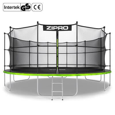 Trampoline ronde jump pro - 16ft 496 cm - met veiligheidsnet intern, ladder