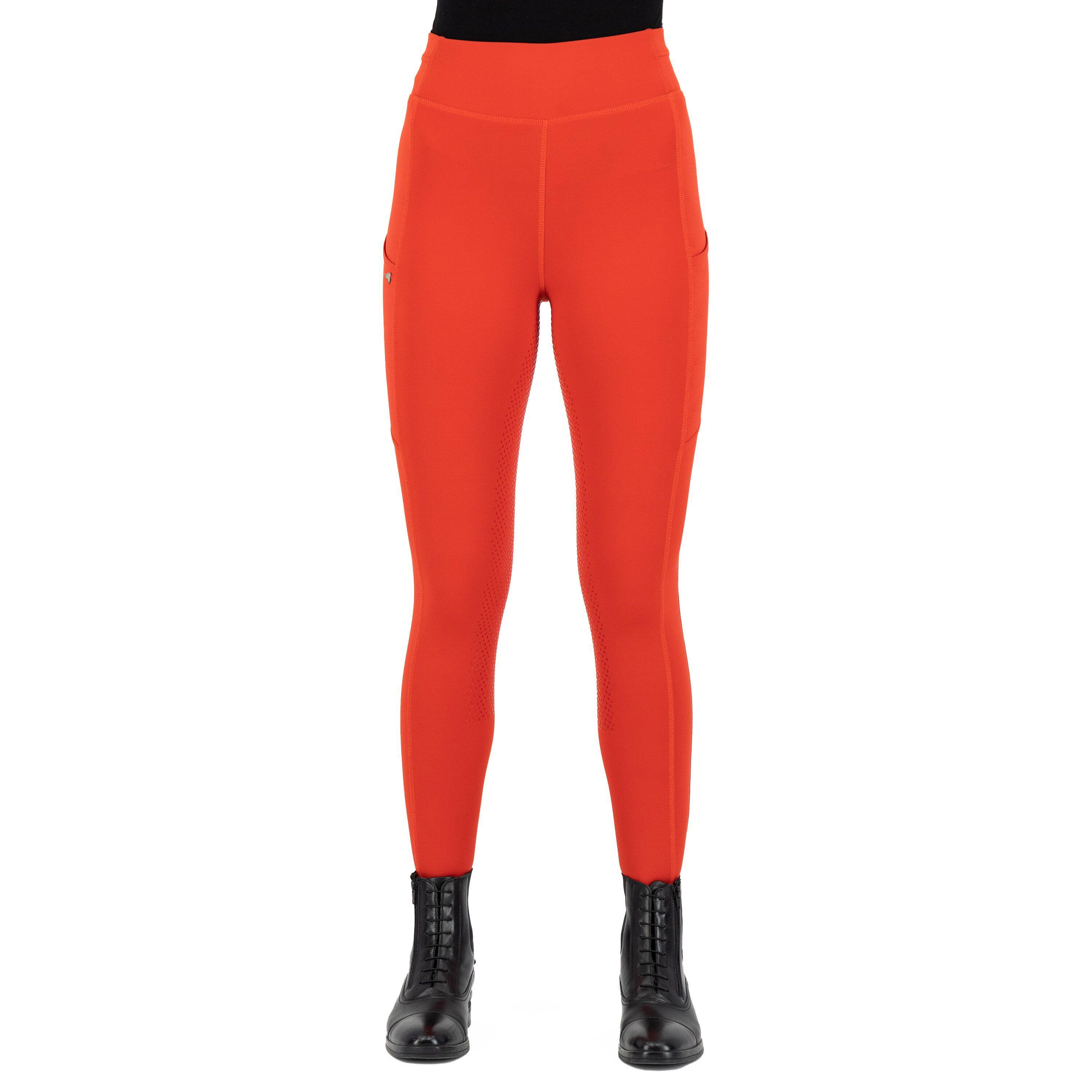 Easy Rider - Legging Équitation Full Grip Femme Easy Rider Aya - Legging - Orange|rouge - 34 - Decathlon
