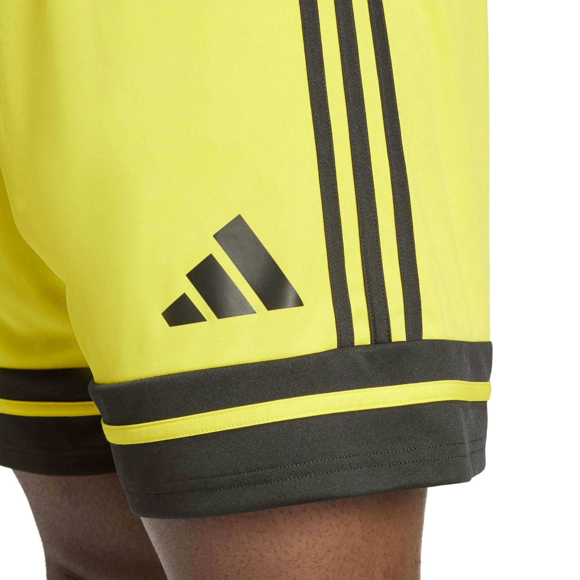 PANTALONCINO da calcio uomo adidas nero/giallo 4/7
