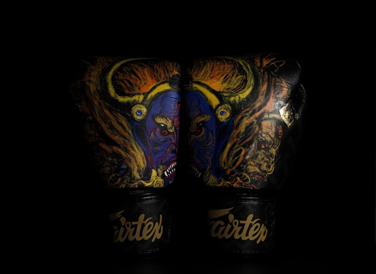 Fairtex Yamantaka Boxhandschuhe 10 OZ Mikrofaser Limitierte Edition 5/8