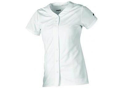 Mulhers full button softball jersey (wit)