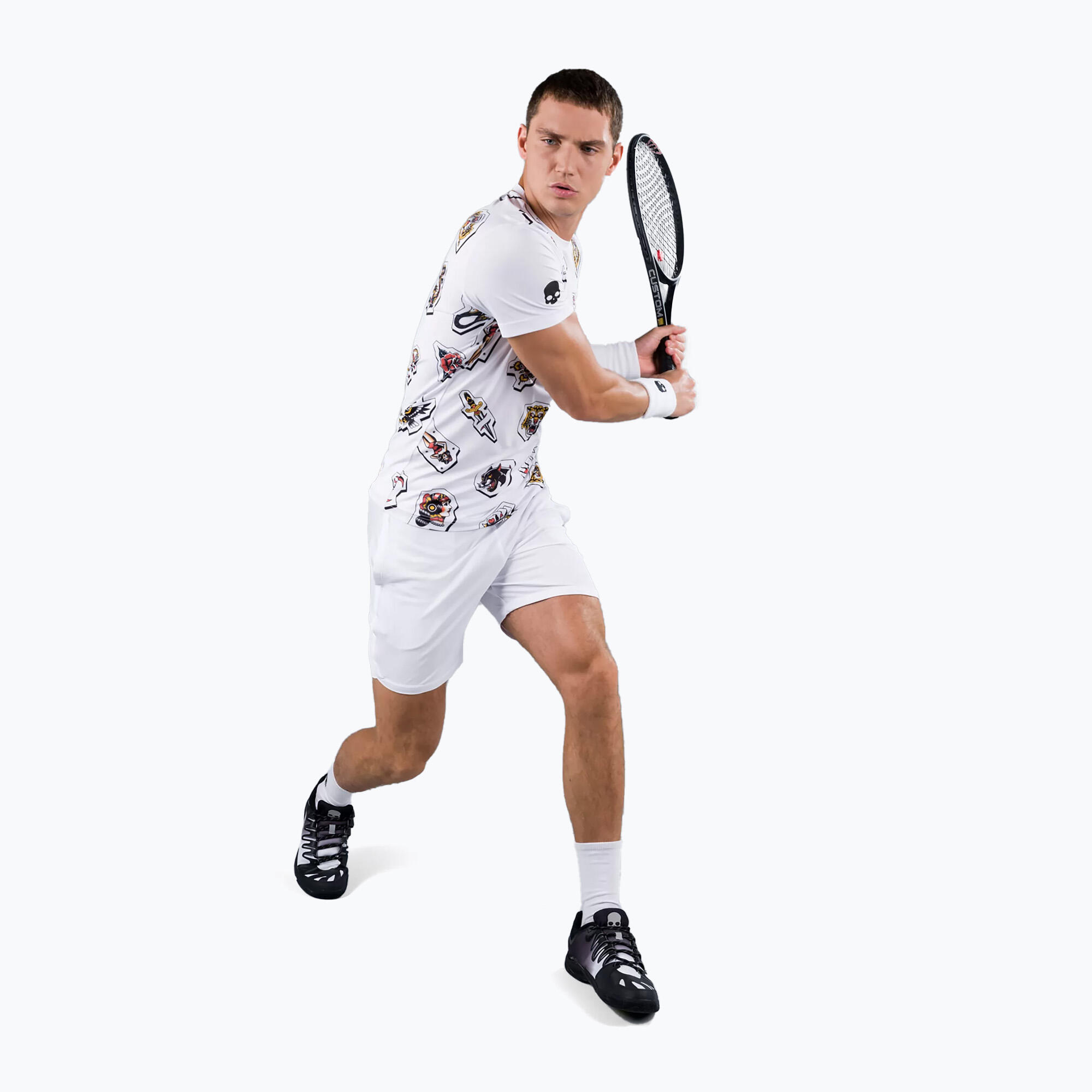 Hydrogen - T-shirt De Tennis Homme Hydrogen Tattoo Tech - T-shirt Manches Courtes - Blanc - Decathlon