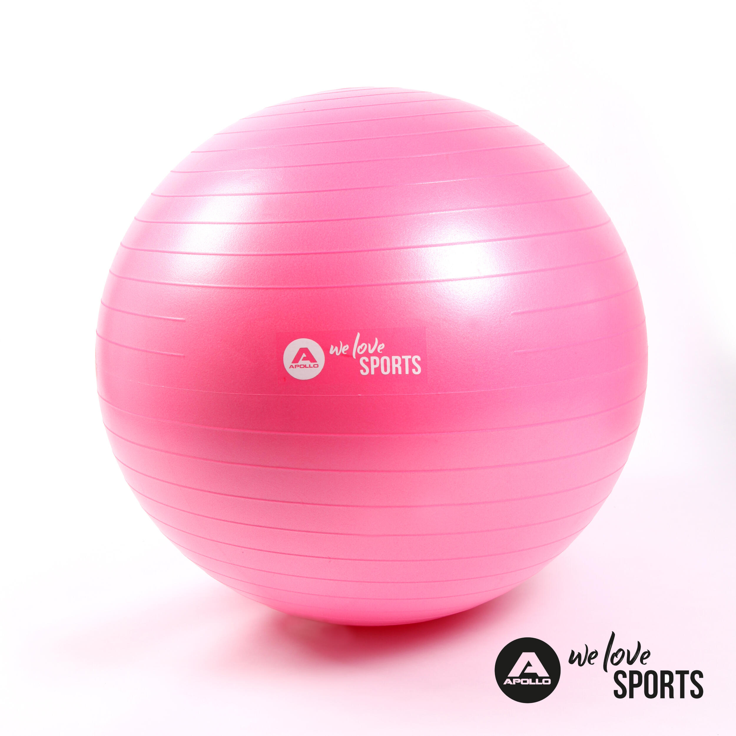 APOLLO Gymnastikball 65cm inkl. Pumpe fürs Büro, Yoga - Pink