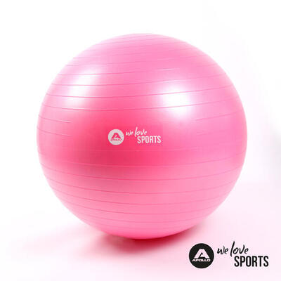 Gymnastikball 65cm inkl. Pumpe fürs Büro. Yoga - Grau