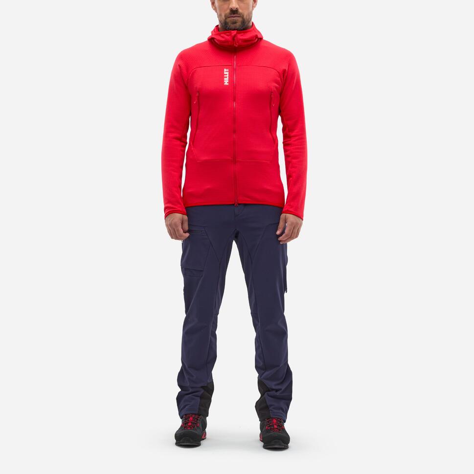 Bluza turystyczna męska Millet Fusion Grid Hoodie active fit POLARTEC Powergrid