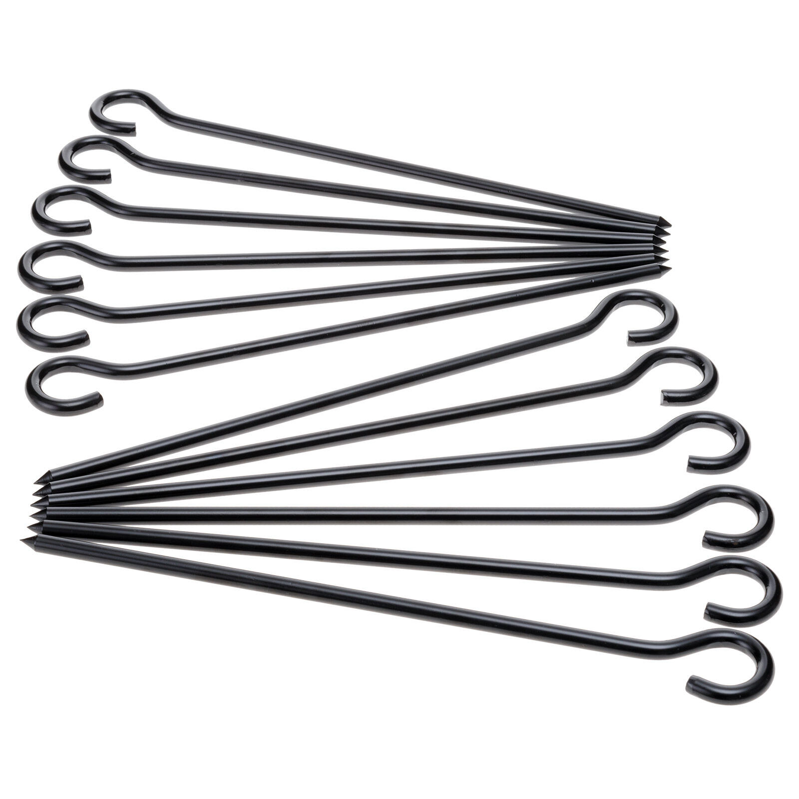Piquets de tente de camping pour sols durs – 30 cm – 12 pièces – Acier – Upland 5/7