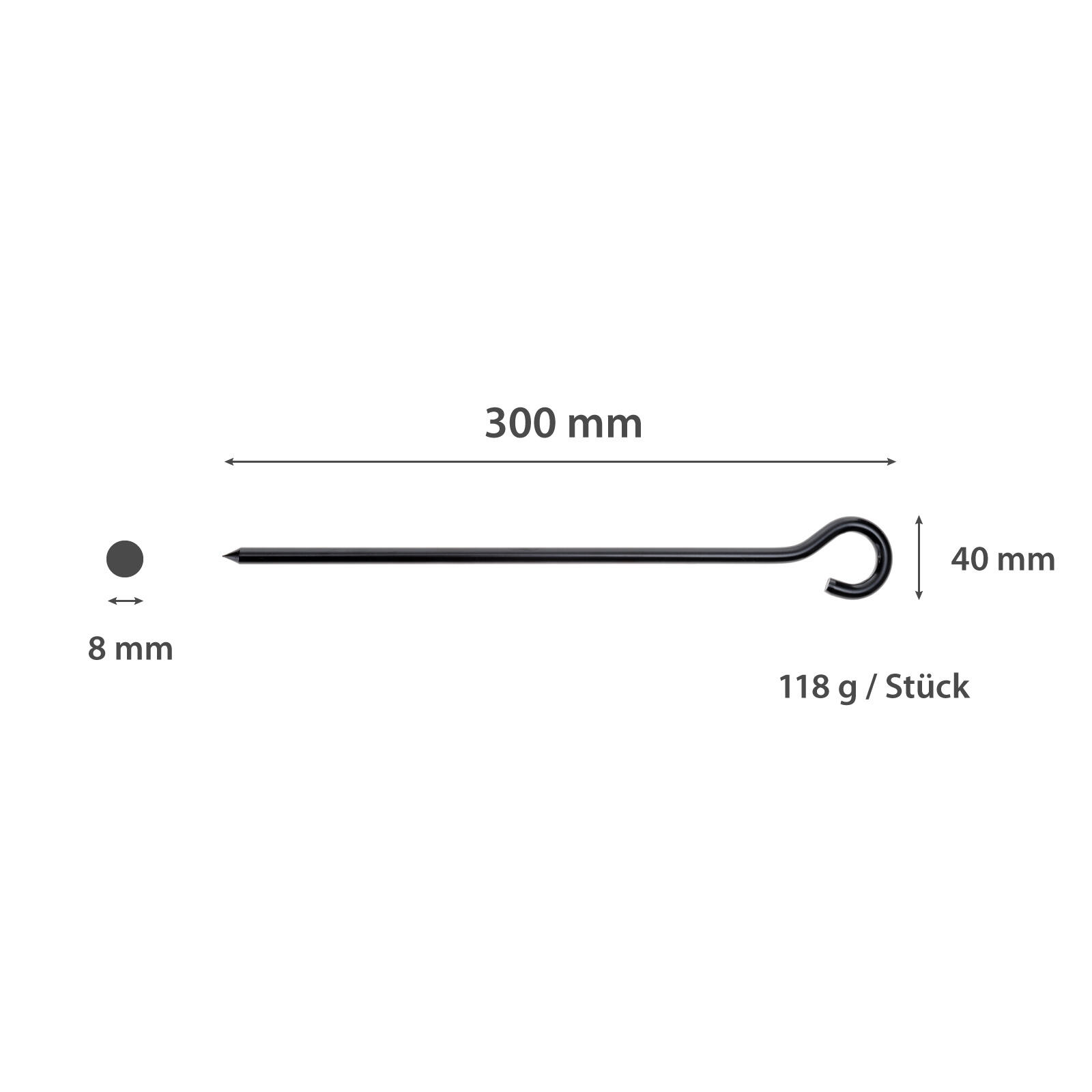 Piquets de tente de camping pour sols durs – 30 cm – 12 pièces – Acier – Upland 2/7