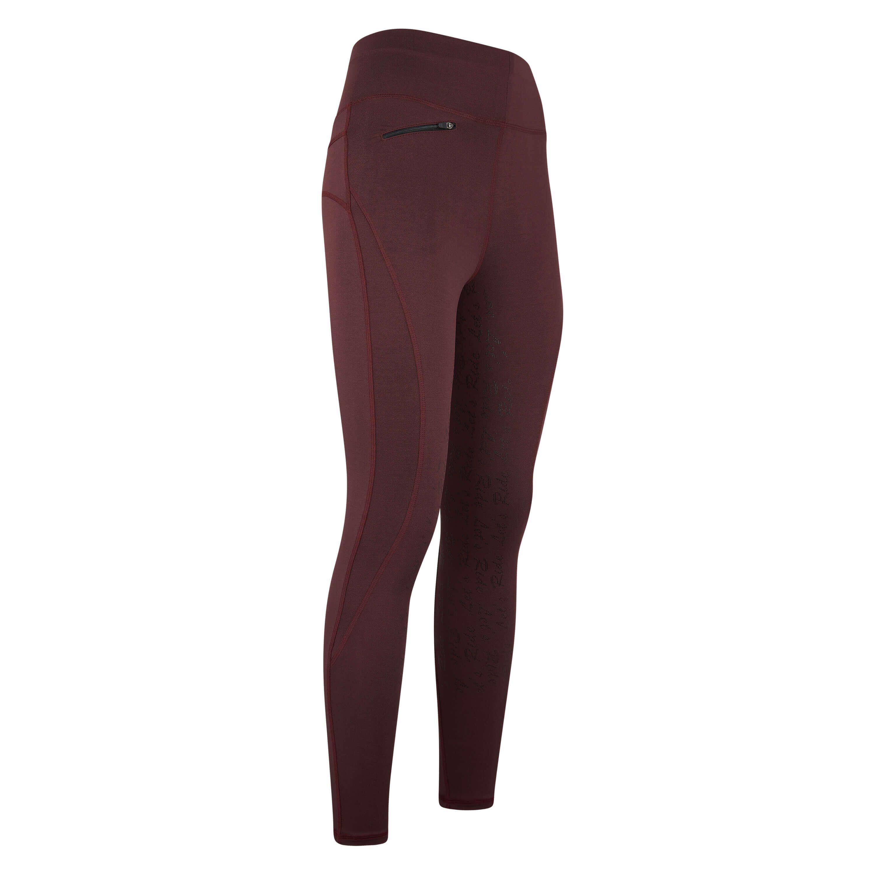 Easy Rider - Legging Équitation Full Grip Fille Easy Rider Dietse - Legging - Marron|rouge - 10 À 12 Ans - Decathlon