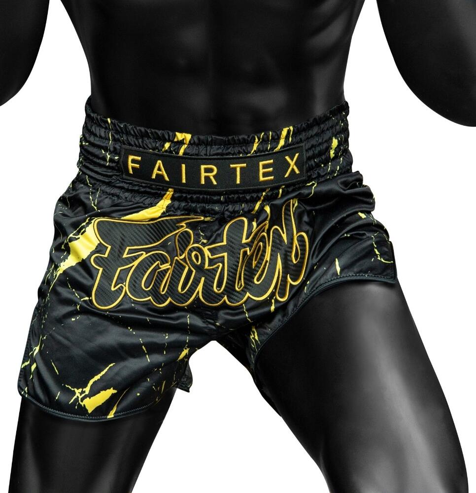 Muay Thai Shorts Fairtex Black Marble 3/5