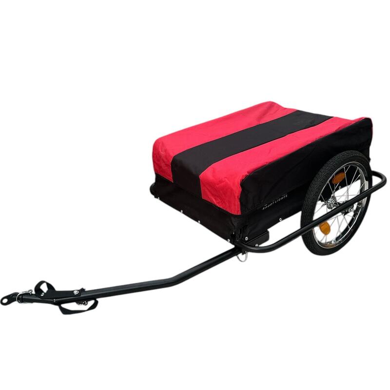 Remorque de vélo avec housse 58 litres pliable - Rouge