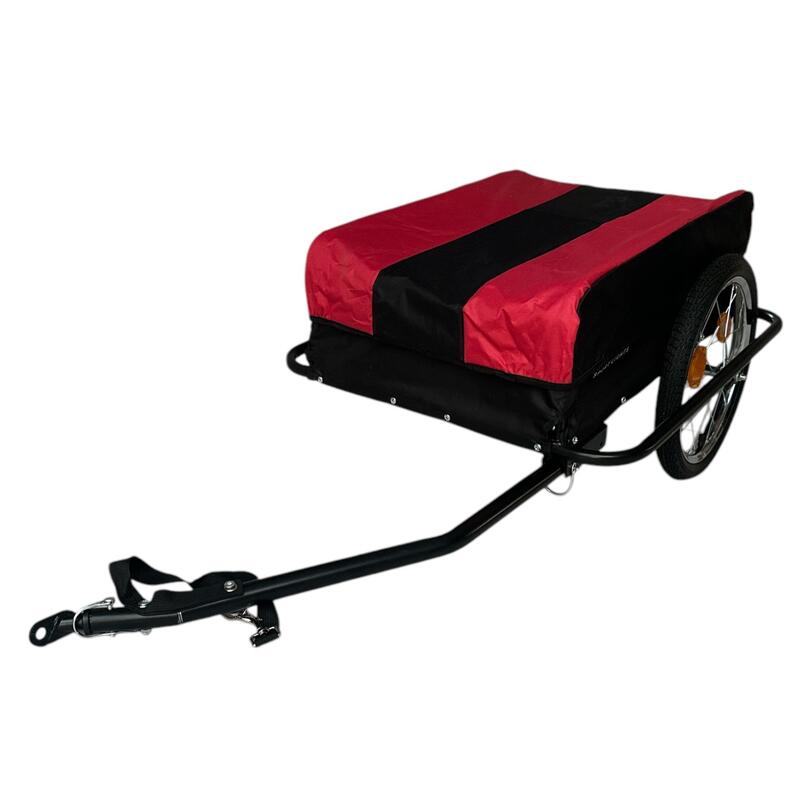 Remorque de vélo avec housse 58 litres pliable - Rouge