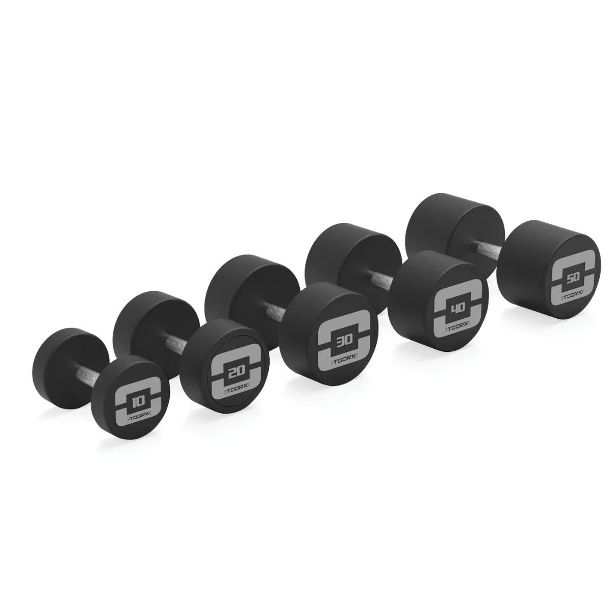 Toorx - Mgp Pro Professional Rubber Dumbbell - Par Pièce - 22 Kg - Haltère - Noir - 22 Kg - Decathlon