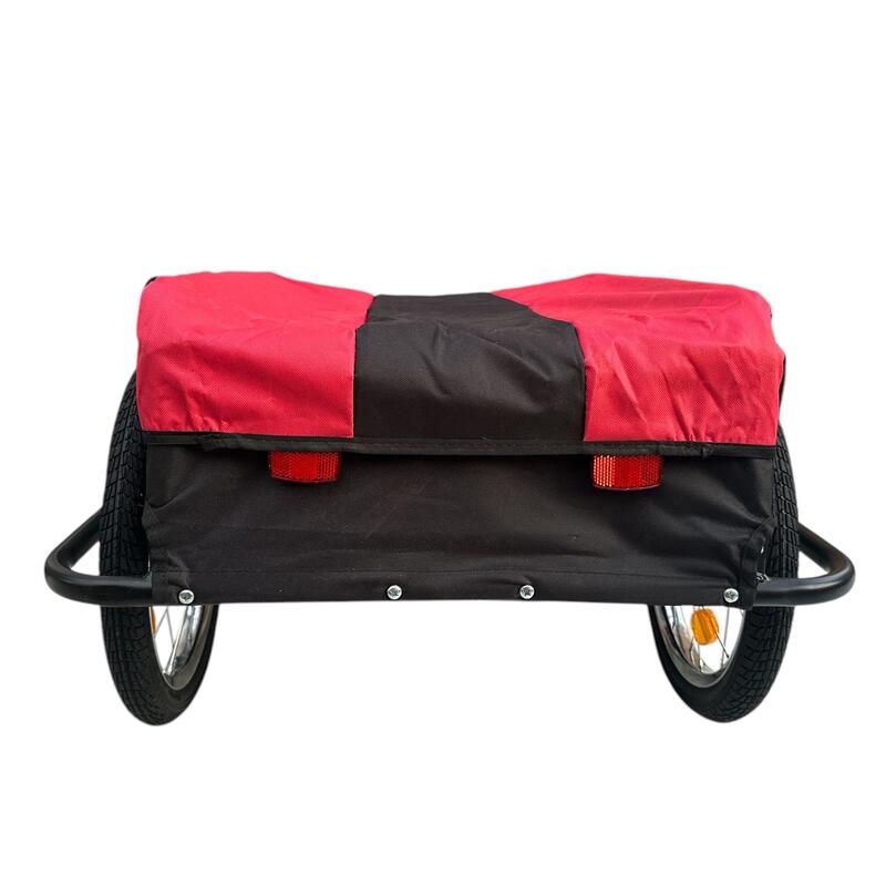 Remorque de vélo avec housse 58 litres pliable - Rouge