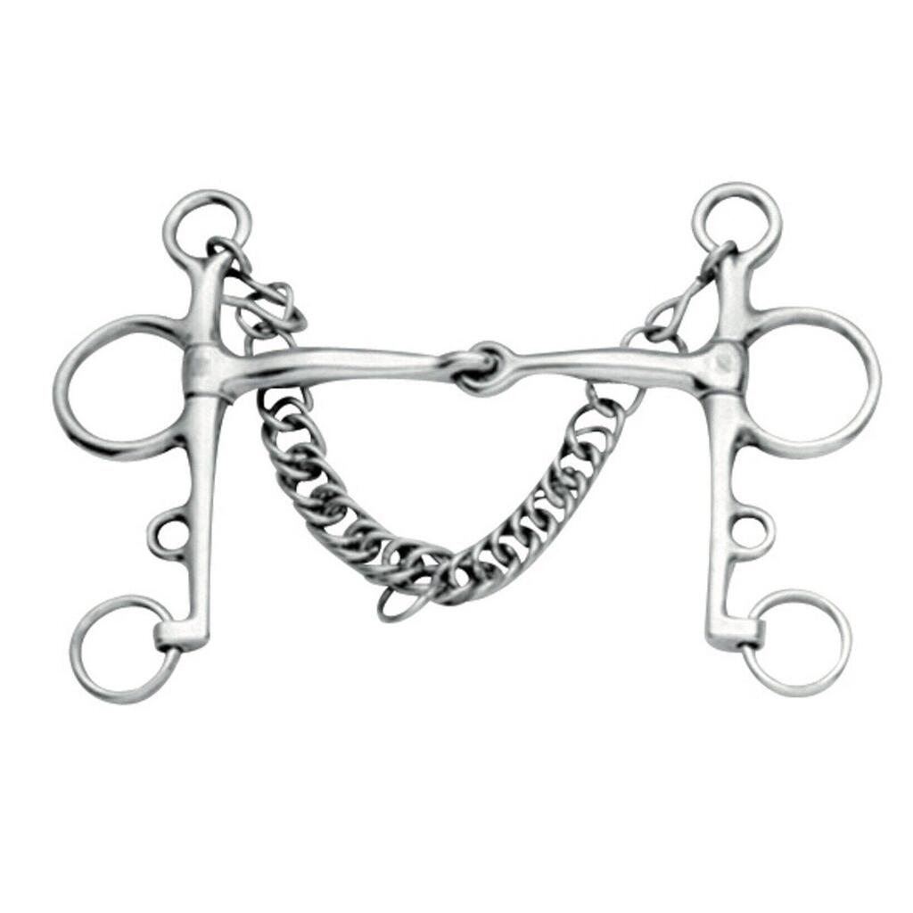 Articulated stainless steel pelham bit for horses Weatherbeeta Korsteel