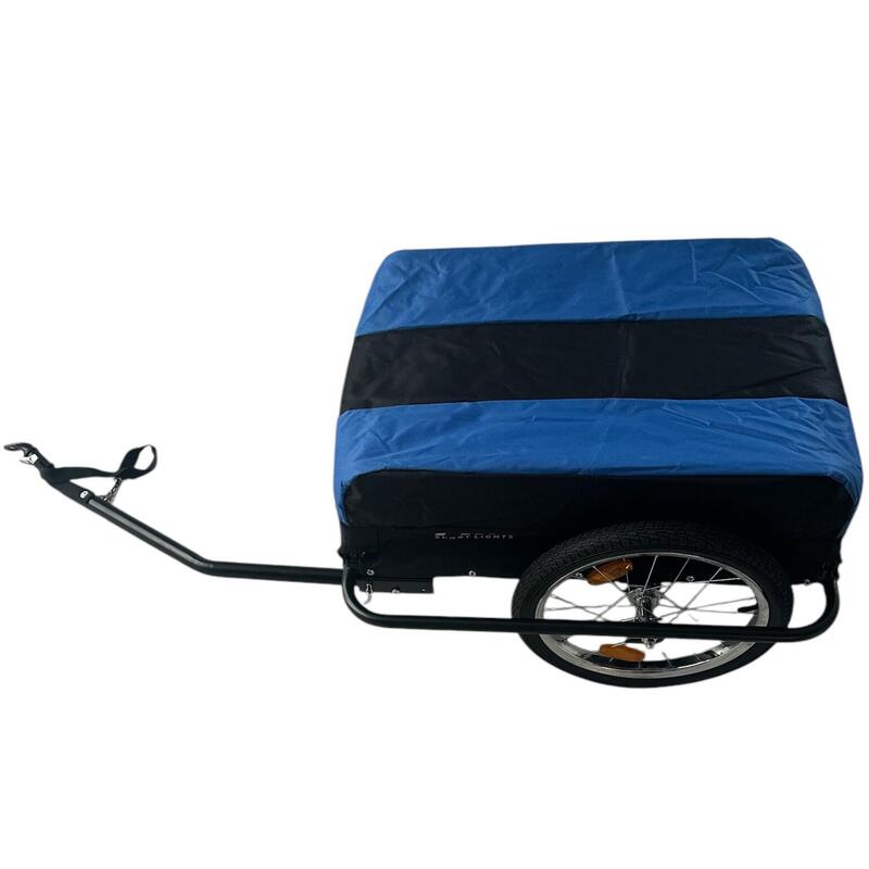 Remorque de vélo avec housse pliable de 58 litres - Bleu