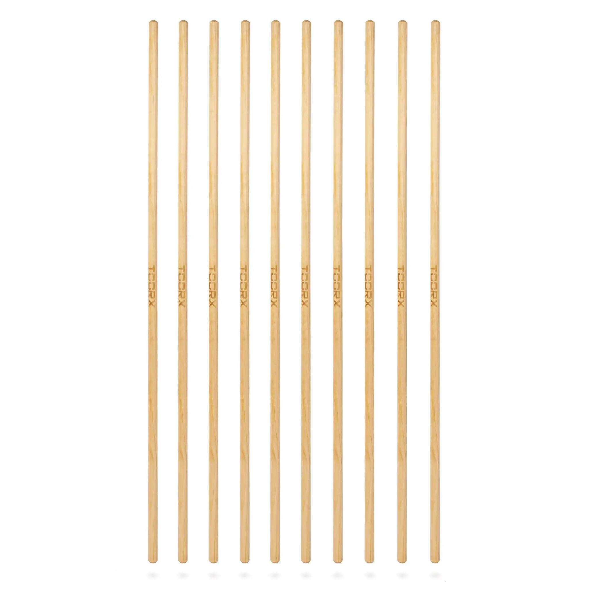 Aste in legno per corpo libero 160 cm Ø25 mm [Set 10 pezzi] Allenamento funziona 6/6
