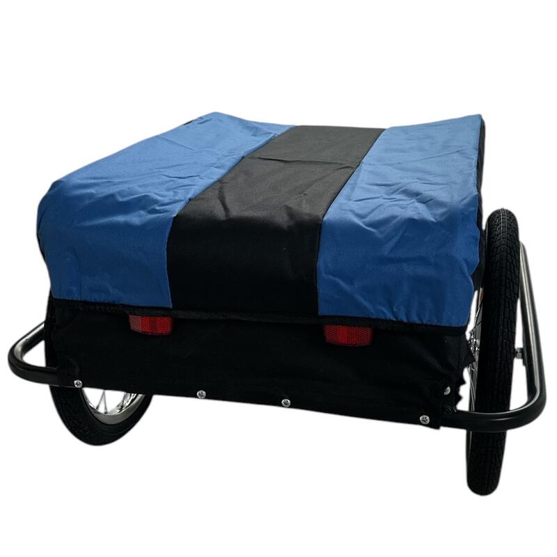 Remorque de vélo avec housse pliable de 58 litres - Bleu