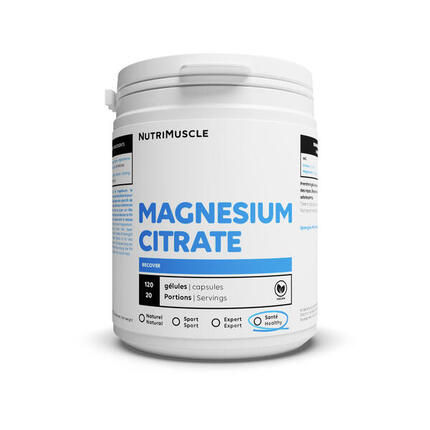 Magnésium - Citrate de Magnésium - 120 Gélules