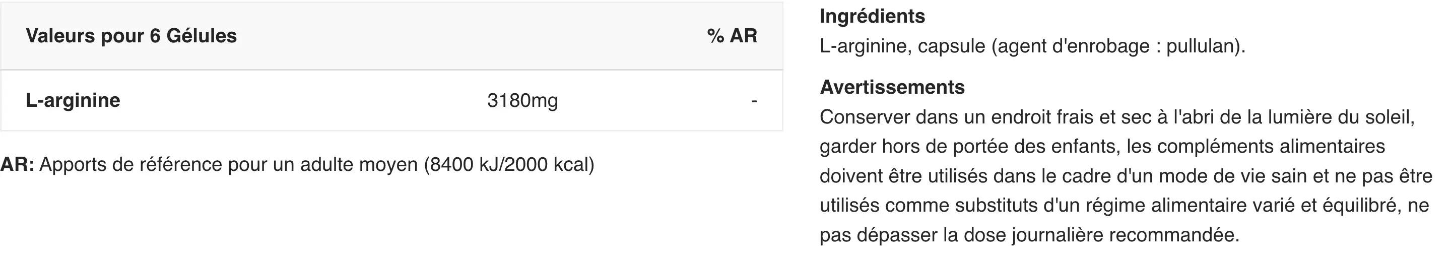 L-Arginine - 120 Gélules 2/6