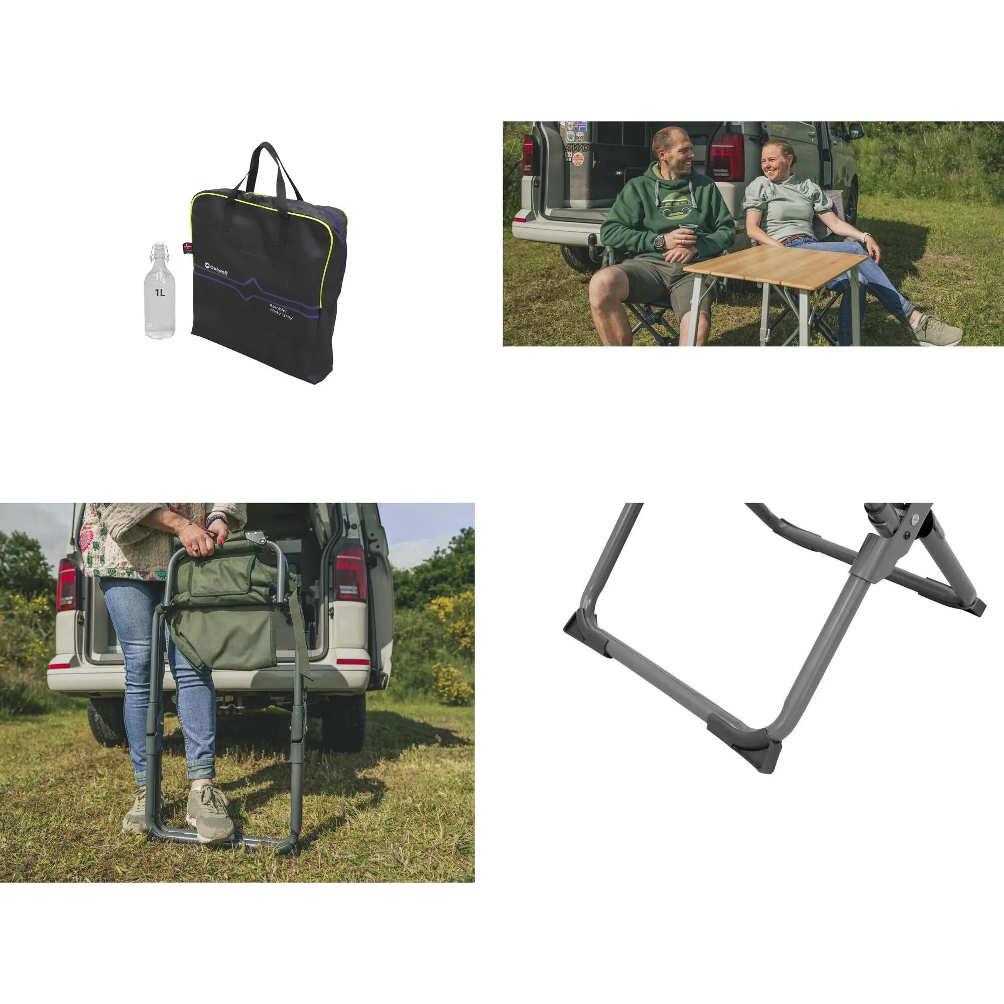 Cadeira de camping Outwell Rambler Cinza 4/7