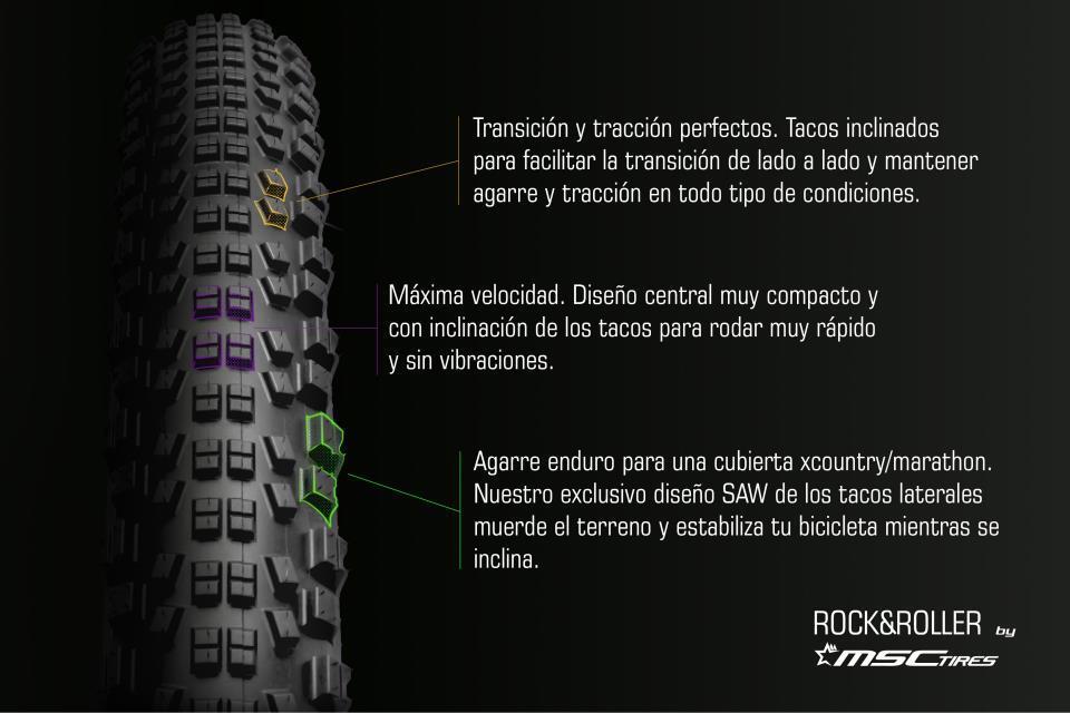 Rock &amp; Roller 29X2.10 W 33 TPI Tyre ciclismo MSC BIKES 2/2