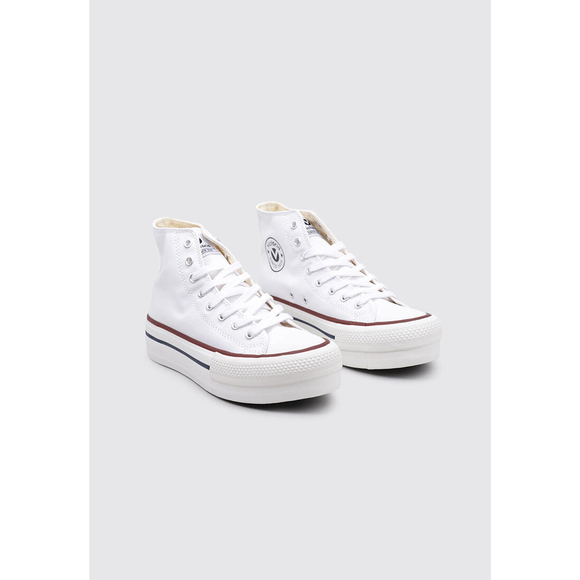 Zapatillas Deportivas Mujer Victoria Tribu basket botín lona Blanco