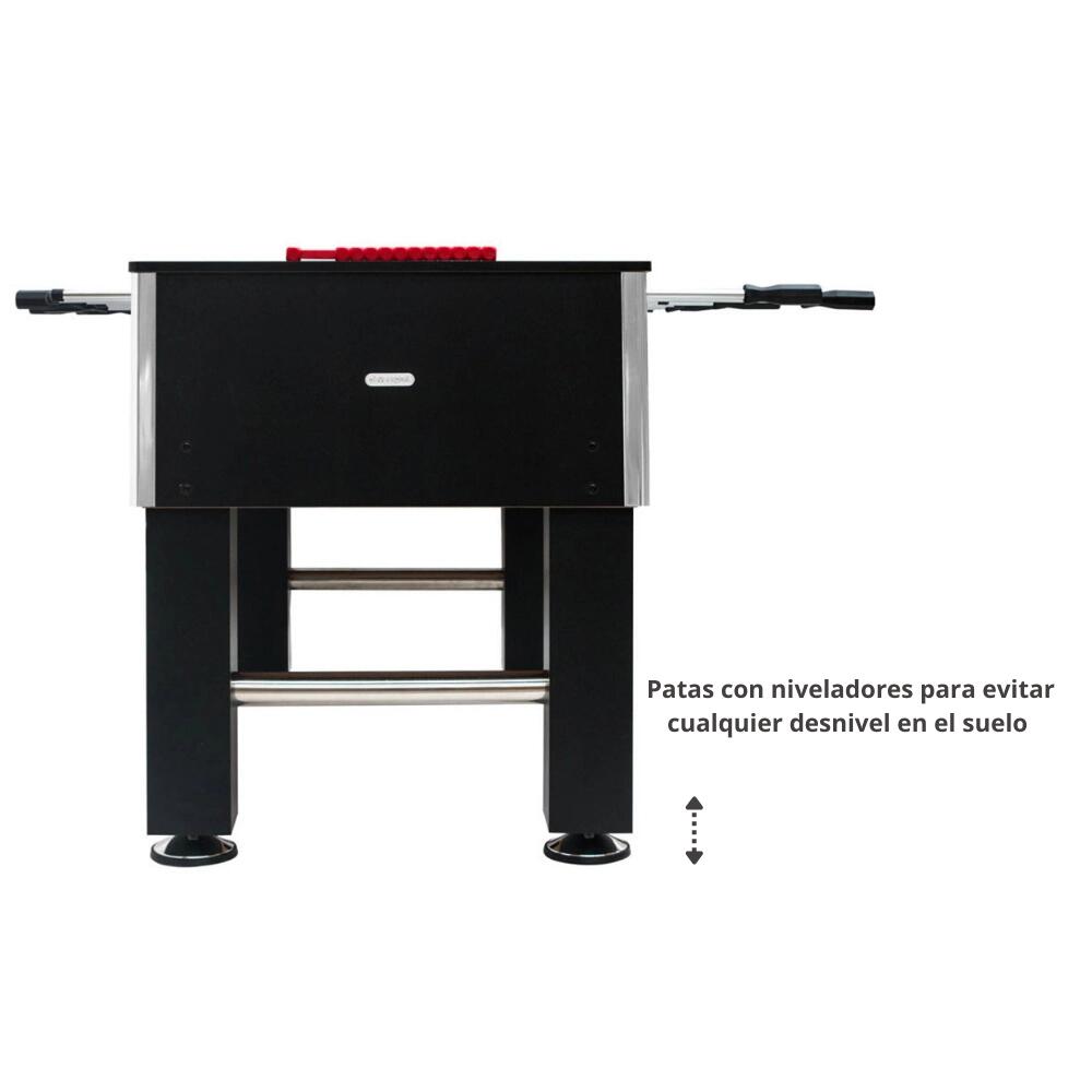 Devessport Baby-foot semi-professionnel Salon Noir Joueurs jambes écartées 3/3