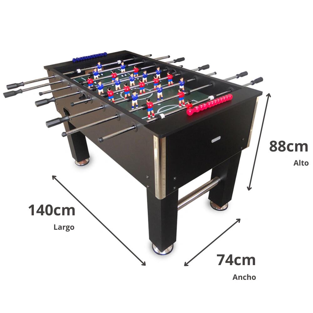 Devessport Baby-foot semi-professionnel Salon Noir Joueurs jambes écartées 2/3