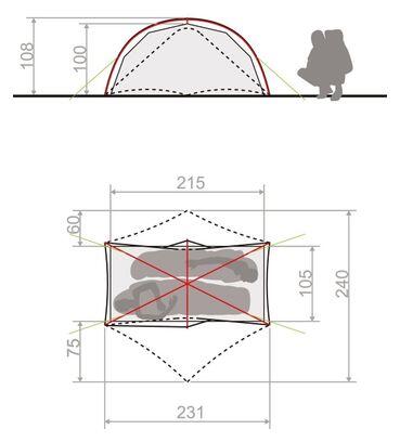 Tente de randonnée Vaude Space Seamless 1-2P 4/7