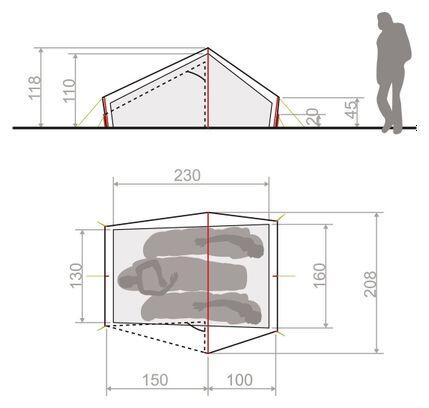Tenda para campismo Vaude Lizard Seamless 2-3P 4/5