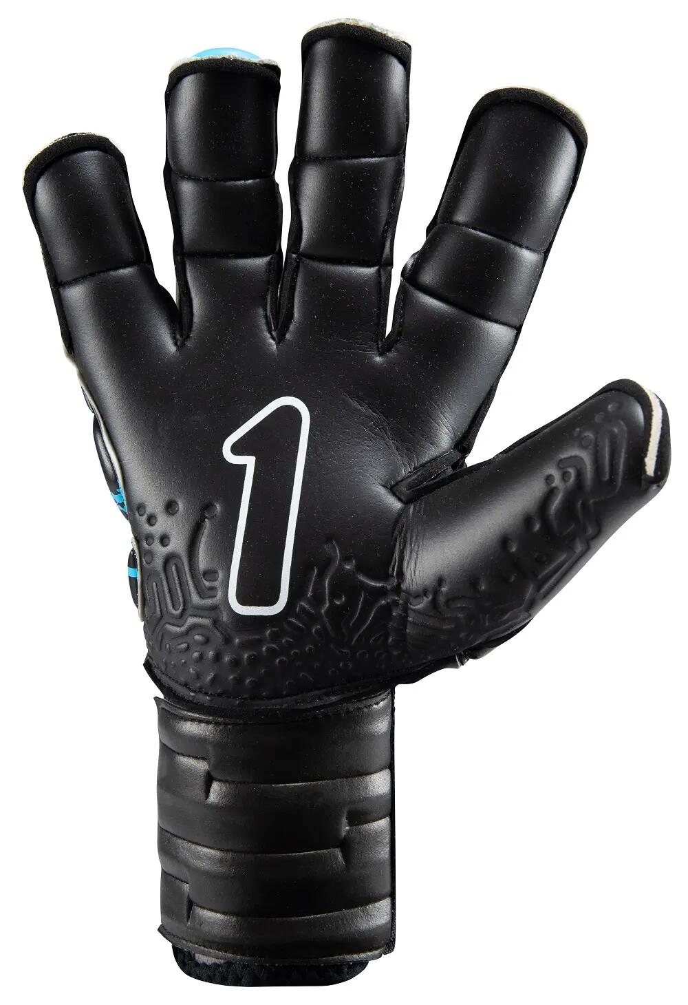 ASIMETRIK PRIME PRO Gant gardien but football adulte noir bleu 3/4