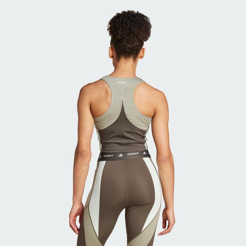 Débardeur court de training Techfit Colorblock