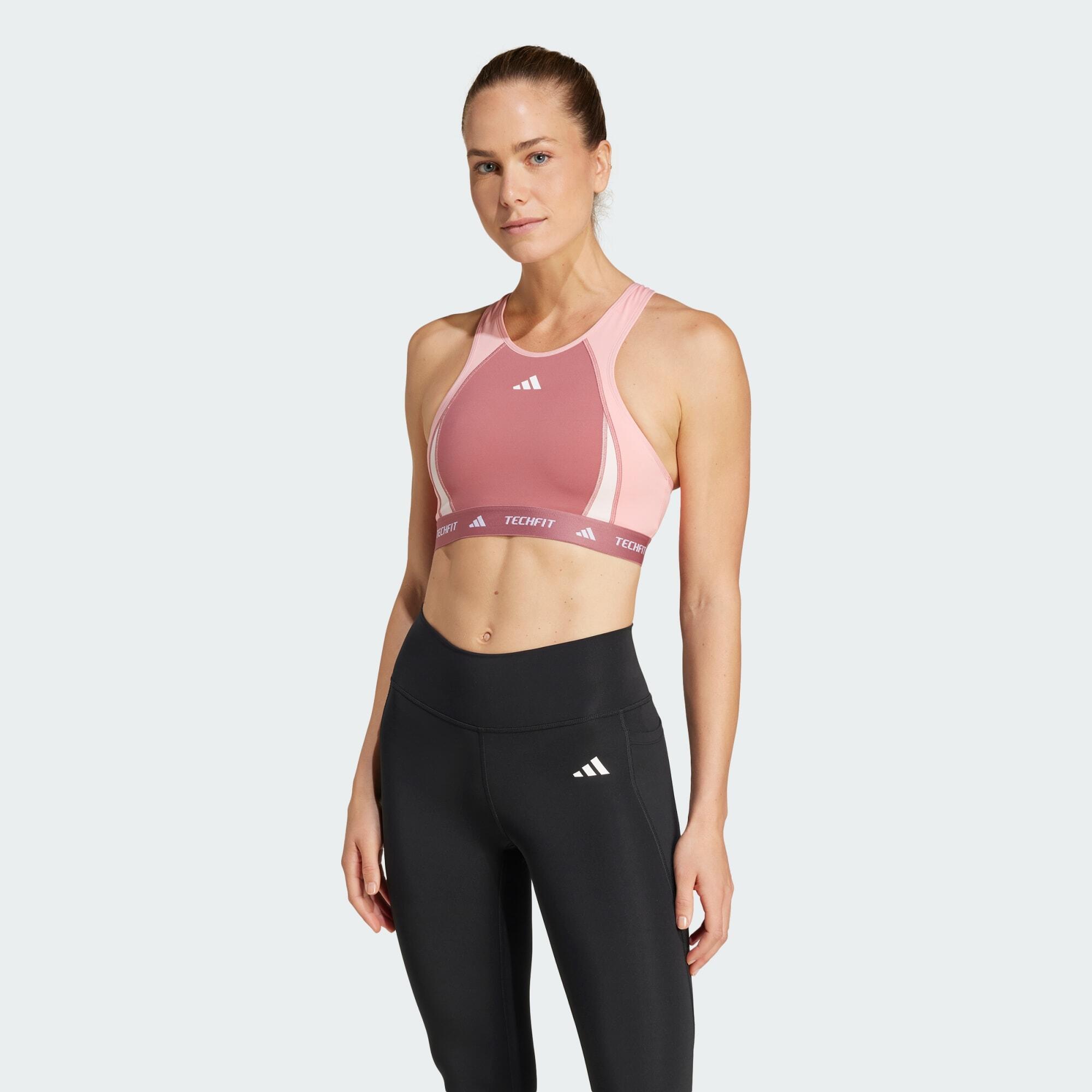 ADIDAS TECHFIT Medium-Support High-Neck Colorblock Sport-BH