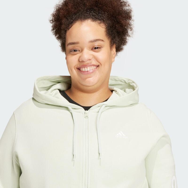 Mikina Essentials Linear Full-Zip French Terry Hoodie (plus size)