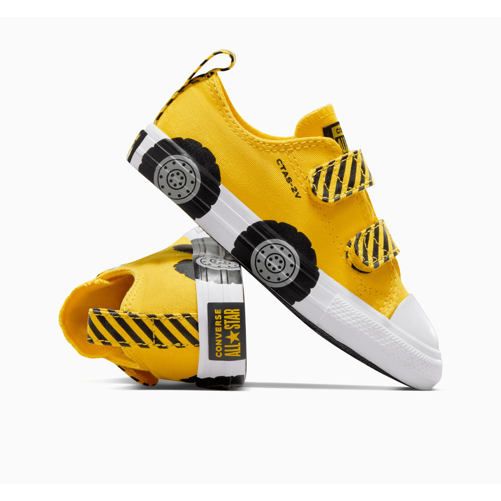 Baskets Converse Chuck Taylor As 2v, Jaune, Enfants 3/5