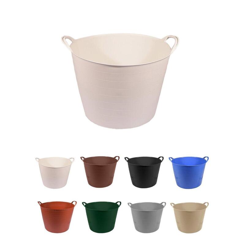 Espuerta de plástico | Capazo agrícola JARDIN202 42 L Blanco Pack x5 uds