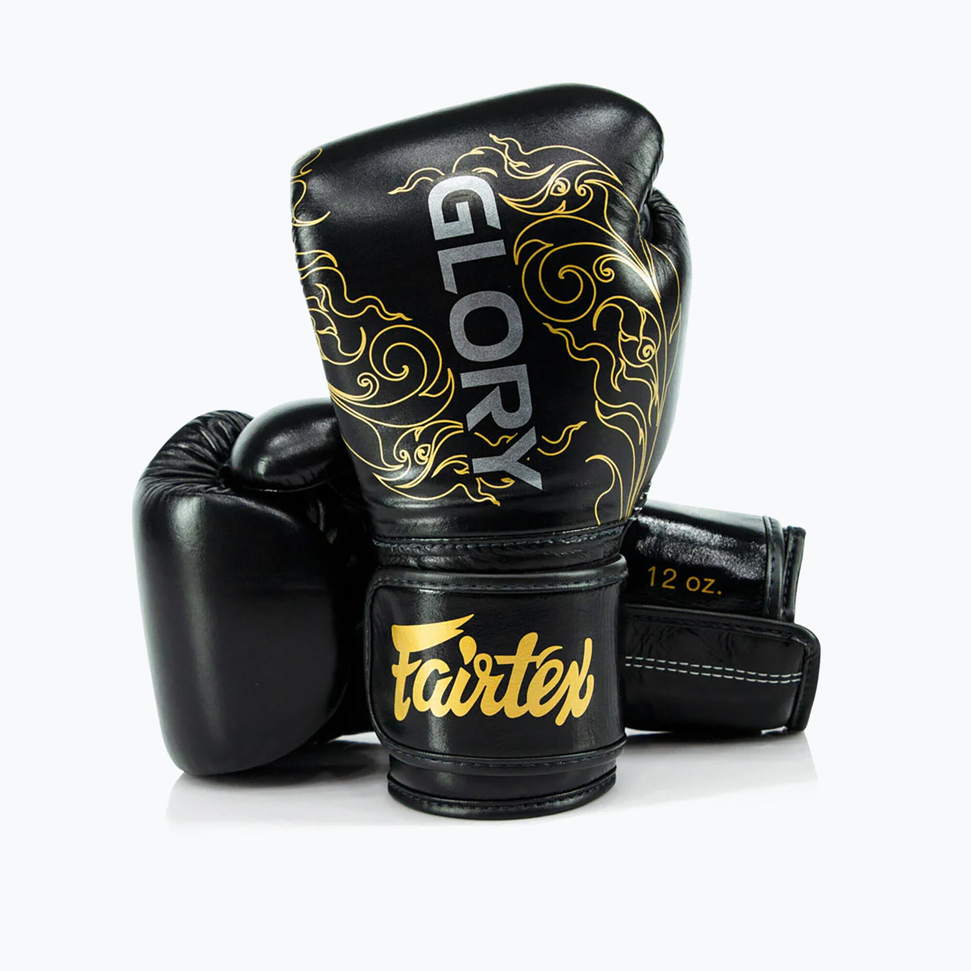 Luvas de boxe Fairtex BGVG3 "Glory" pretas/douradas de 10 oz 4/5