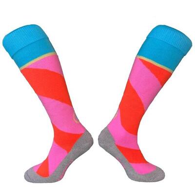 Hingly lange sportsokken swirl roze oranje