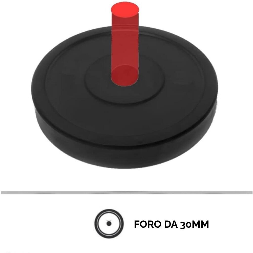 Rubberen Halterschijf 5kg voor 30mm Halterstang Bumper Plates FF 6/7