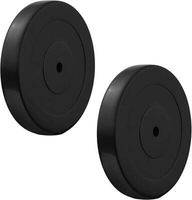2 DISCHI GOMMATI DA 5 KG PER BILANCIERE 30MM PIASTRE BUMPER MANUBRI FF