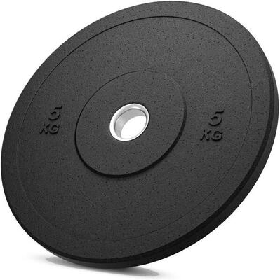Disco Gommato da 5 Kg per Bilanciere Olimpionico Foro 51mm FF