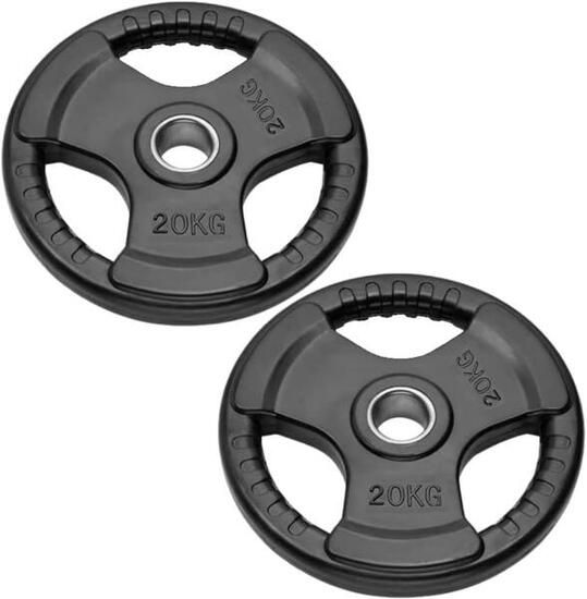 2 Dischi Olimpionici Gommati da 20 Kg FF