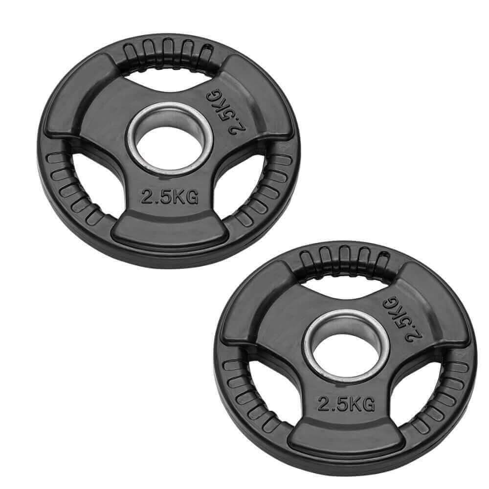 2 x 2.5 kg Rubberised Olympic Plates FF