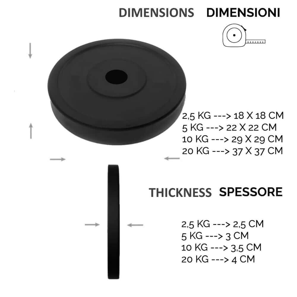 2 Discos de Borracha 10kg para Barra 30mm Placas Bumper FF 4/5